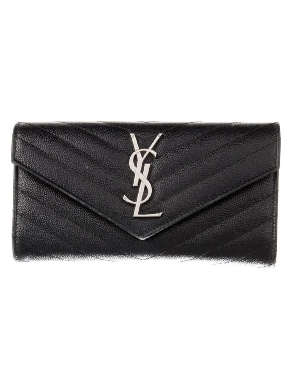 YSL CASSANDRE MATELASSÉ LARGE FLAP WALLET IN GRAIN DE POUDRE LEATHER
BLACK - Picture 8 of 8
